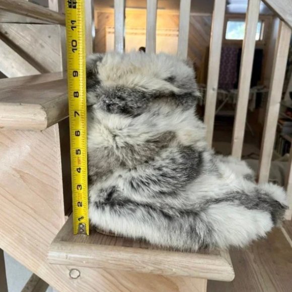 Jimmy Choo Rex Rabbit Fur Leone Moccasin Boots Size 42 EUR - Picture 5 of 9